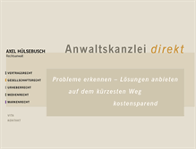 Tablet Screenshot of kanzlei-huelsebusch.de